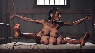 Old Granny with 6 Breasts in Bondage - Extremely Horny & Cumming Hard (ai)