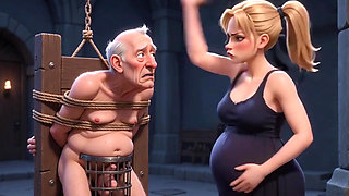 Pathetic Man CBT Humiliation - Chastity Cage & Heavy Whipping
