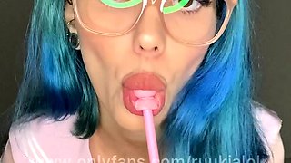 Blonde tight pussy babe solo toy fun in glamour masturbation