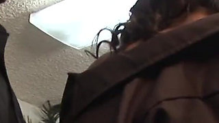 Naughty ebony babe takes a big black cock