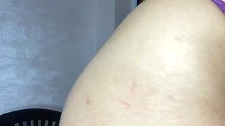 Louurri shares passionate big tits close up solo