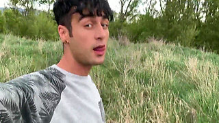 Piss Uncut Cock with Rings on Balls 4K