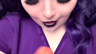 Caught the Fat Goth Nurse Masturbating