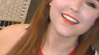 Ginger Cheerleader Mandy Foxxx Bukkake Taking Lots Facials