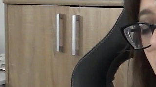 Office Slave Must Satisfy His Boss with a Face Dildo!