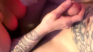 Petite lil sexy babe gives Footjob to a big hard cock