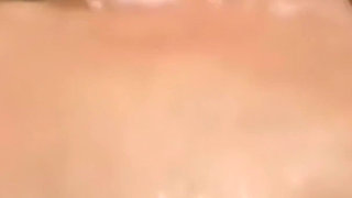 Blowjob with Both Hands on the Carpet - Slim Blonde Bent Over by the Orange Couch