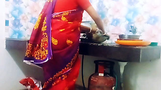 Busty Bhabi Gets Pounded in the Kitchen by Her Devar.