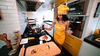 Hot lesbian Latinas cooking - Part 2