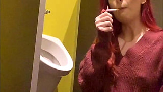 Smoking in a Urinal