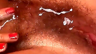 Latina milf Ivannah lets her sisters friend stuff her hairy pussy