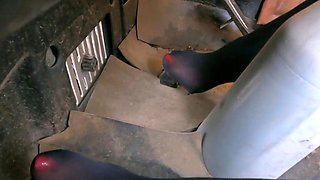Emily's Clip Store - Emily Revs Russian Bus In Pantyhose