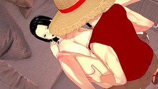 Boa hancock anime, one piece hancock, anime anal creampie