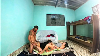 Two College Sluts Share a Cock in a Rio Favela