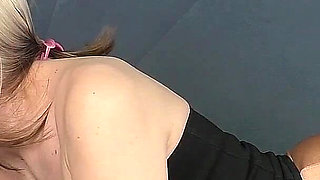 The Babysitter Was Sitting with the, but She Had to Give a Blowjob and Swallow the Sperm