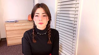 Chubby Brunette Big Boobs Dildo Masturbation