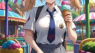 Hentai 2026! College girls show their super wet butts on the subway