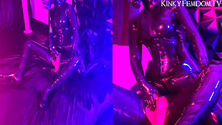 Latex Gas Mask Double Anal Fisting