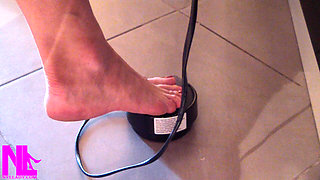 Me Sewing Barefoot on My Sewing Machine