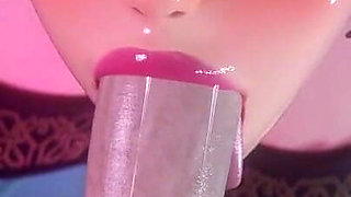 [kpop Demon Hunters] Zoey Sloppy Blowjob 3D Animation