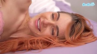 Horny Redhead Stepdaughter Rides Her Stepdad's Big Cock
