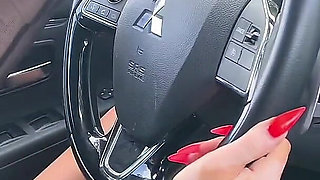 Driving Car in Heels and Nylons