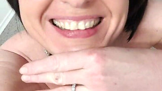 Julie Squirts in Bucket on Labia