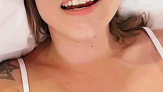 Big titty babe Layla Rose solo dildo masturbation