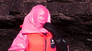 Amateur redhead masturbates then gives a blowjob