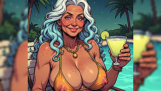 Tits Out Relaxing Poolside (ai Art)