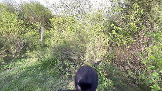 Hike in the woods with a new acquaintance ends in a rich public fuck