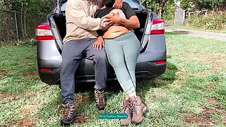 Outdoor Public Park Sex with Big Ass MILF - Steamy Car Trunk Romance & Sensual Love Making