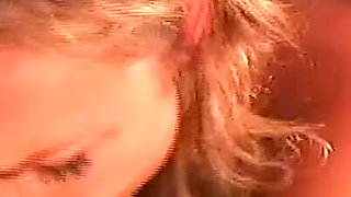 Threesome - Double Penetration for Blonde MILF with Big Tits and Cumshot in the Ass