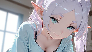 Frieren Came to Her Boss to Ask for a Raise, Frieren Has Sex with Her Boss, Frieren Hentai Cosplay