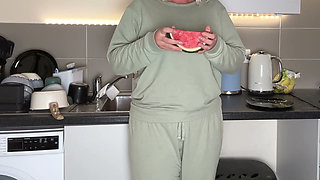 Juicy Watermelon Mess - Soaking Wet Pants Surprise!