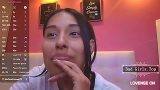 Very cute skinny latina teen sweet natural big tits show