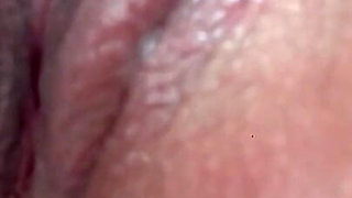 Close up Pussy Wank Big Clit Rubbing Little Dildo Fucking Oiled up Creamy Hole Real Orgasm