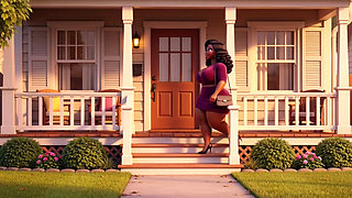 black married woman cheats with nerdy white guy in motel (AI generated)