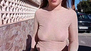 HottPussyTits Braless Tit Flash