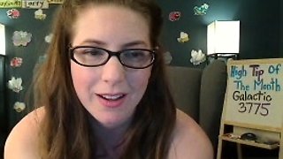 Busty curly brunette with big boobs fucks on couch