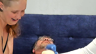 Two Girls Finally Get Boy to Play Dolls with Tiny Blue Elf Sex Doll