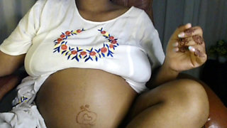 Hot Sexy Pregnant Girl Open Cloth Nude Boobs Pussy Licking Show.