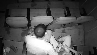 Horny College Lovers Romance In Theatre