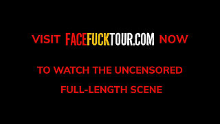 Petite BLONDE TEEN Good Girl Gets Balls Deep Gagging Face Fuck