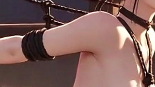 Sexy Girl in Bondage Smoking Cigarette - Horny Wet Tight Pussy Tease