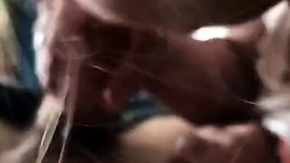 Cute College Girl Gives a Blowjob and Swallows