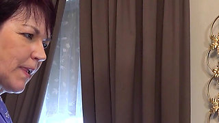 Mature Lady Shows Her Jewels to Handy Boy Who Knows What to Do