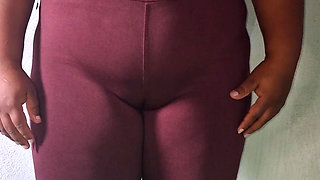 Hot mom of my friend wearing leggings to go to the gym
