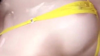 Slick Oil Soaked Gulp with a Smiling F Cup Tease in a Full Body Slippery Feast Part 3