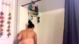 Brunette Showering: Big Tits, Amateur  Fansly Porn